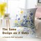 Blue Yellow Flowers Pillow Covers 18x18 Inch Set of 2, Poppy Floral Square Cushion Covers Spring Summer Seasonal Decor Pillowcase for Living Room Sofa Bedroom